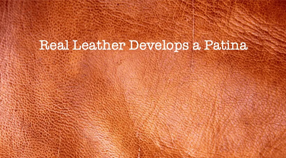real leather develops a patina