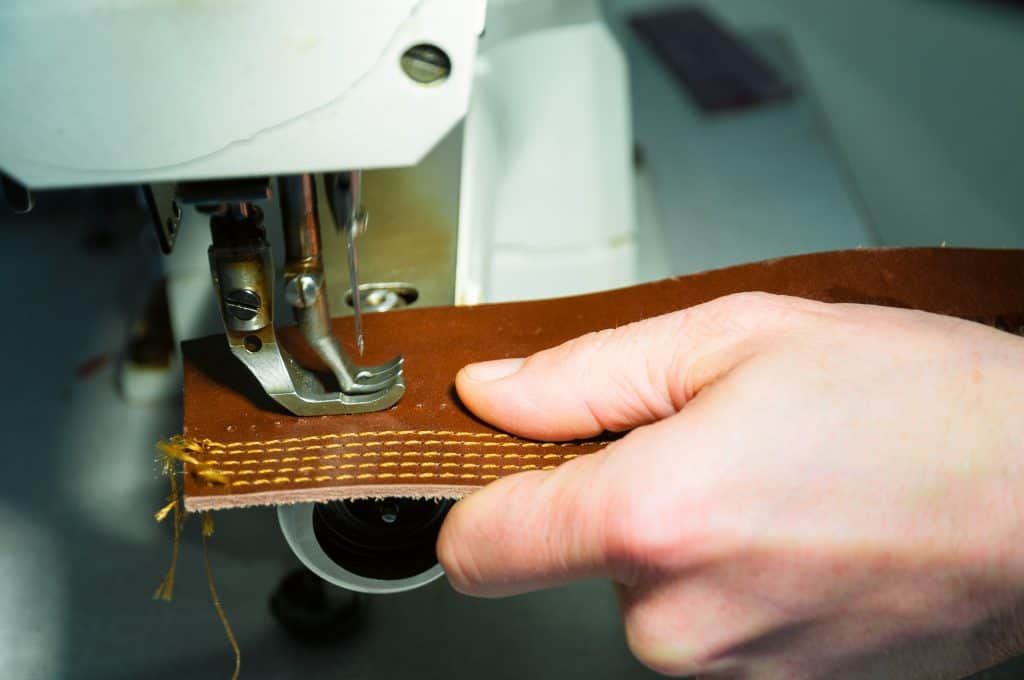 stitching leather