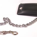 article: best wallets with chains image: black leather wallet with chain