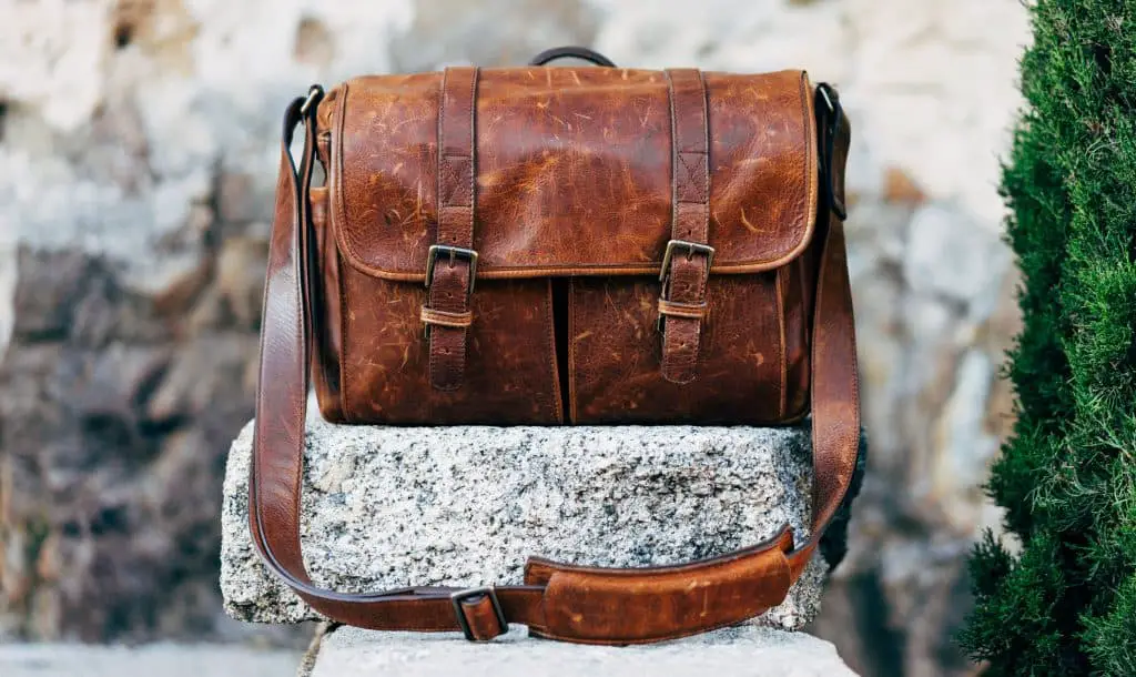 Messenger bag on wall