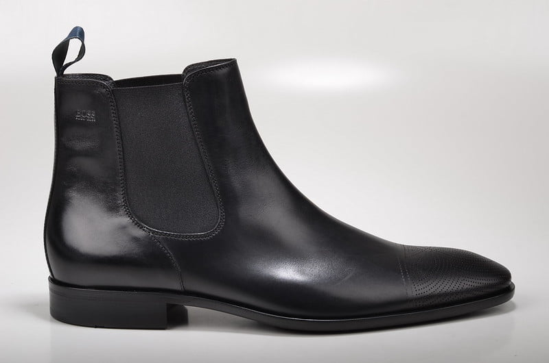 Black Leather Chelsea Boots