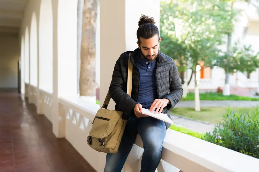 Student With Messenger Bag