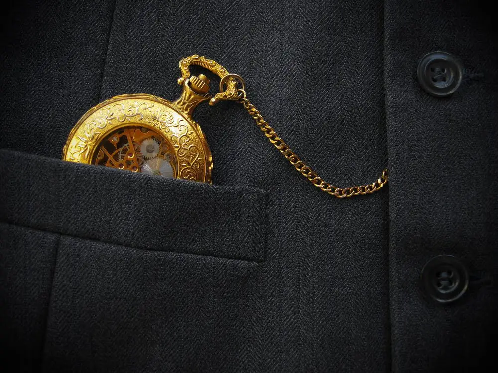 Pocket Watch in right vest pocket